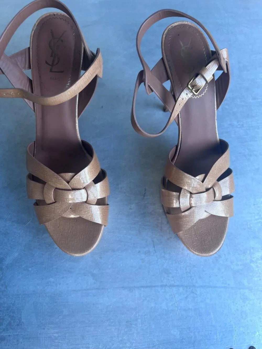 YSL Tribute Strappy Platform Sandals Size 11 / 41